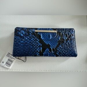 Brahmin Adelle blue viper Ombré wallet